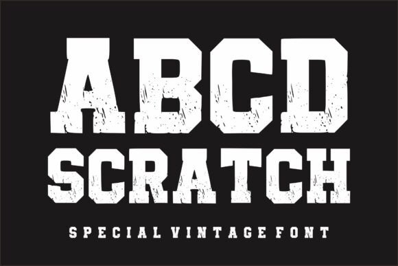 Abcd Scratch: Bold Vintage Font for Authentic Design