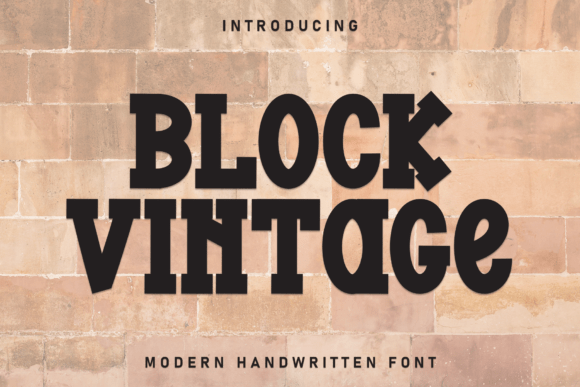 Block Vintage: Bold, Hand-Sculpted Typography