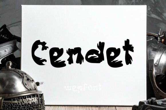 Cendet: A Raw Brush Display Font for Bold Designs