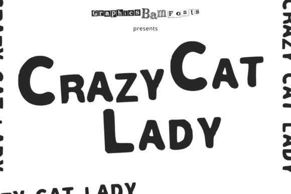 Crazy Cat Lady: A Playful Hand-Drawn Display Font