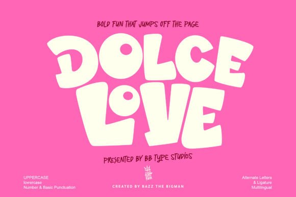 Dolce Love: A Playful Display Font for Sweet Designs