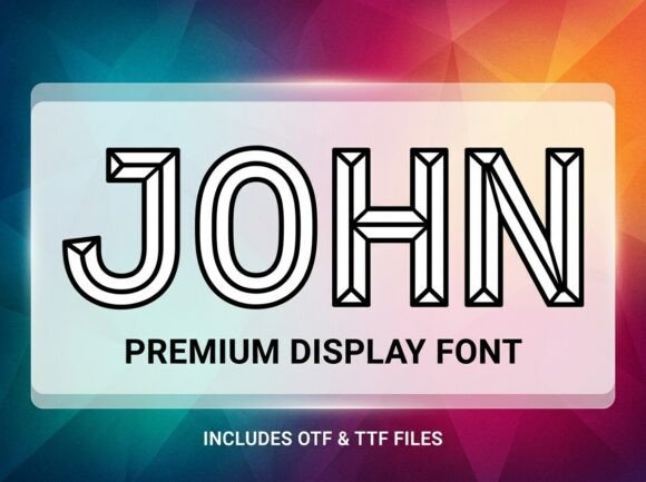 John: The Stunning Decorative Display Typeface