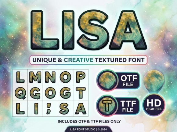 Lisa: A Decorative Display Font for Bold Designs