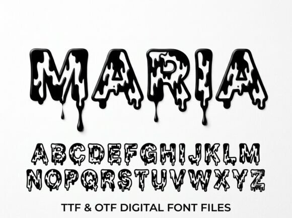 Maria: A Bold Display Font for Headlines and Logos