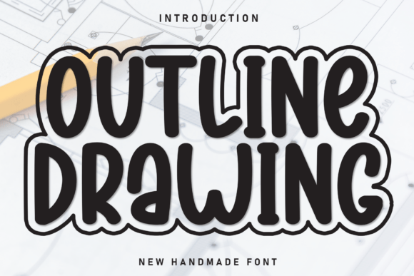 Outline Drawing: A Playful Handwritten Font for Creative Projects