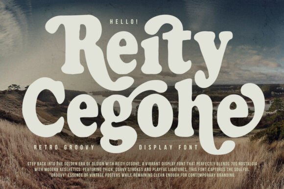 Reity Cegohe: A Groovy Vintage Display Font