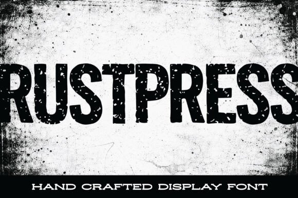 Rustpress: Industrial Distressed Display Font for Impact