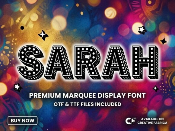 Sarah: A Bold Display Typeface for Modern Creators